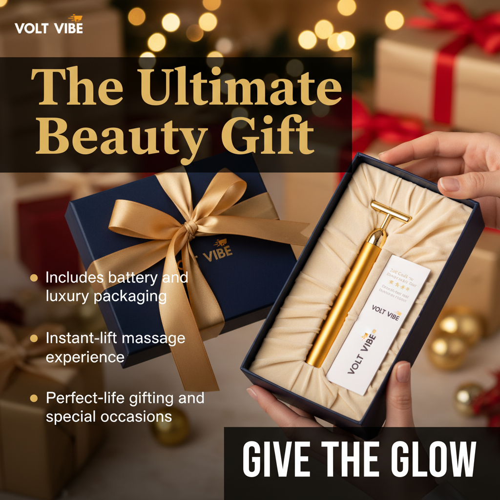 24K Gold Energy Beauty Bar – Electric Face Lifting & Anti-Aging Massage Roller