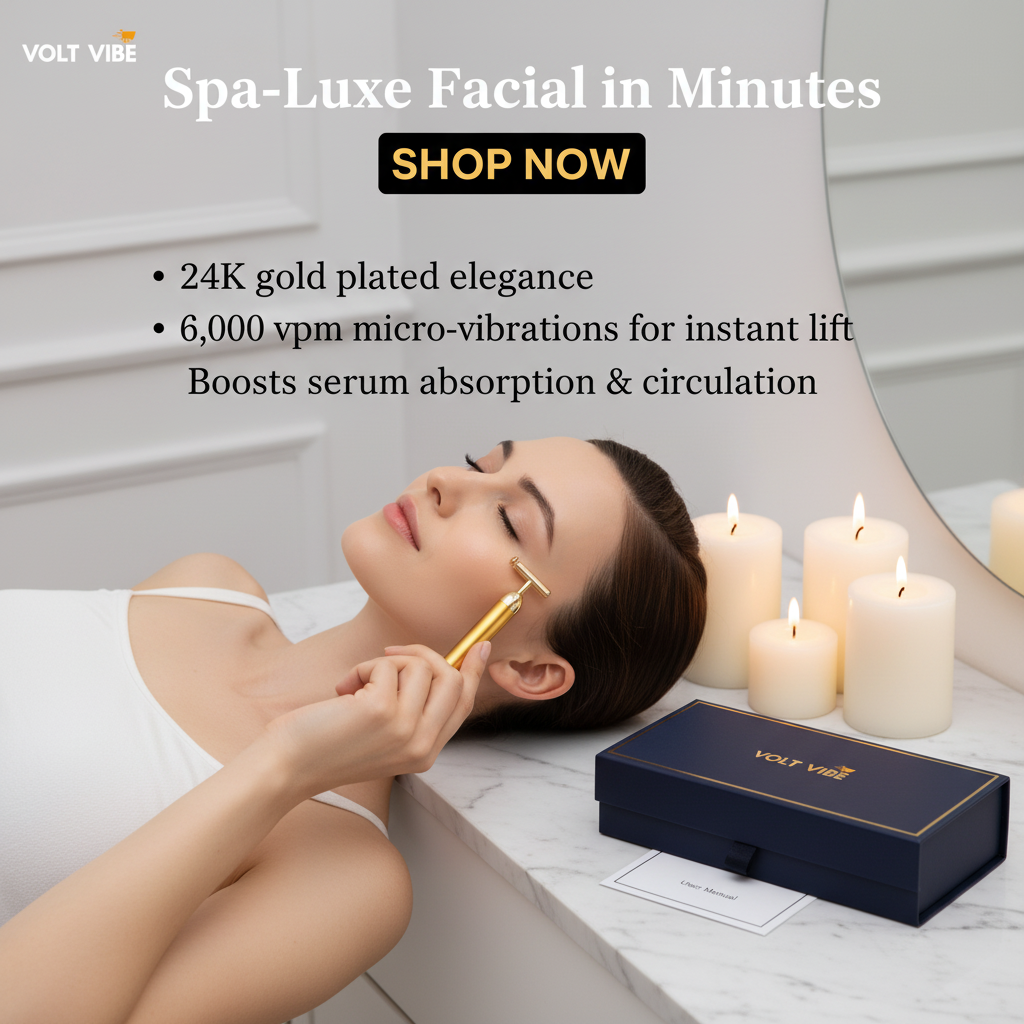 24K Gold Energy Beauty Bar – Electric Face Lifting & Anti-Aging Massage Roller