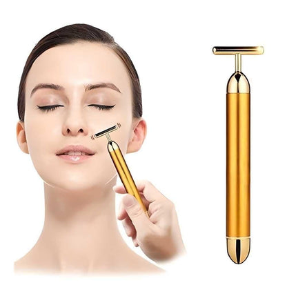 24K Gold Energy Beauty Bar – Electric Face Lifting & Anti-Aging Massage Roller